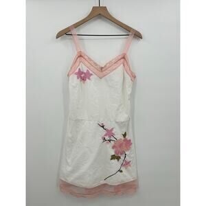 Y2K Vintage Cottagecore Romantic Floral Lace Embroidered Cotton Whimsy Dress  8